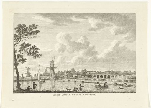 City view with the Hogesluis in Amsterdam