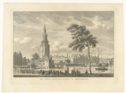 View of the Montelbaanstoren at Amsterdam