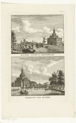 Two views of the Second Muiderpoort in Amsterdam