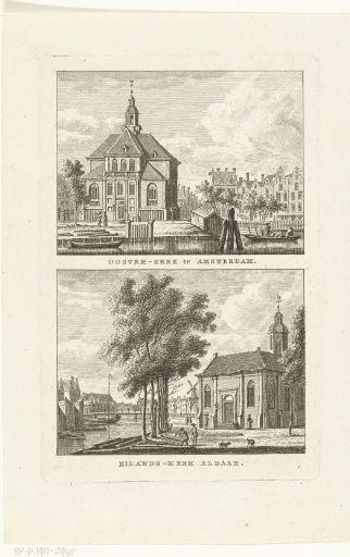 View of the Oosterkerk and Eilandskerk in Amsterdam