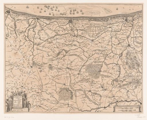 Map of the western part of Flanders