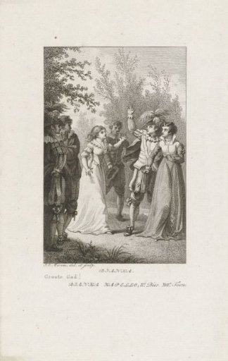 Couple and a woman running towards them