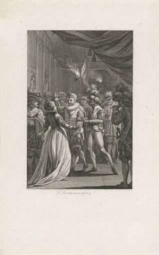 Woman in an interior with a large company