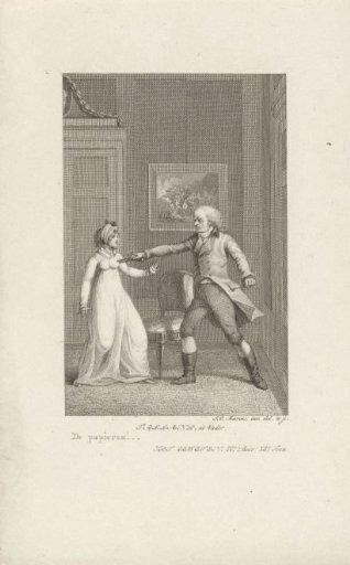 Man with a pistol near a woman