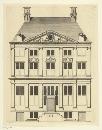 Façade of a dwelling house in Amsterdam