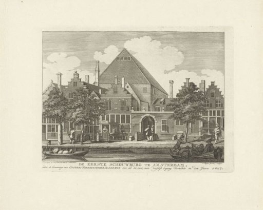 View of the Dutch Academy of Samuel Coster on the Keizersgracht, 1617