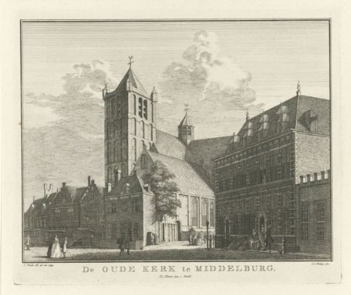 View of the North Monster Church in Middelburg, 1743