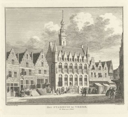 View of the Town Hall of Veere, 1743