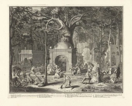 Jungle with Indian temples