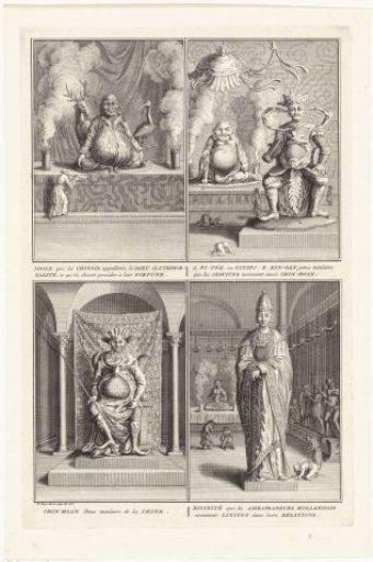 Four Chinese gods