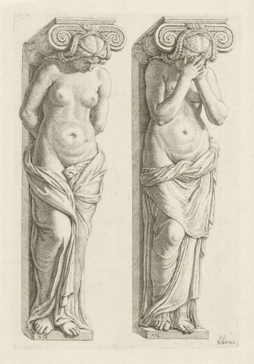 The two right caryatids from the Vierschaar of the Town Hall on the Dam