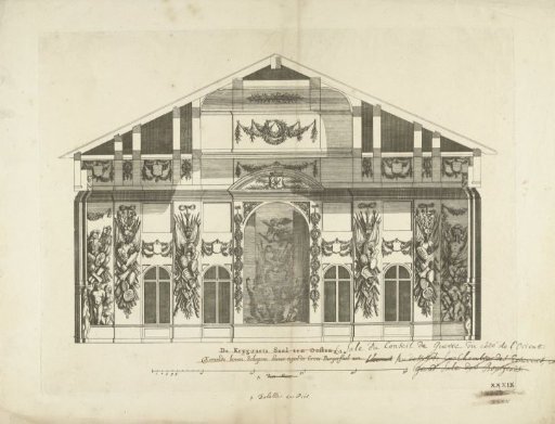 Eastern wall of the War Council Chamber in the Town Hall on the Dam