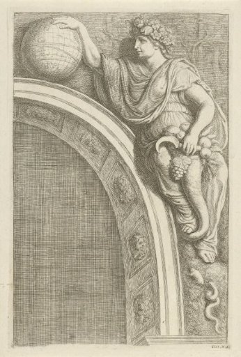Relief with Personification of the Element Earth Above the Arch on the West Side of the Burgerzaal in the Town Hall on the Dam