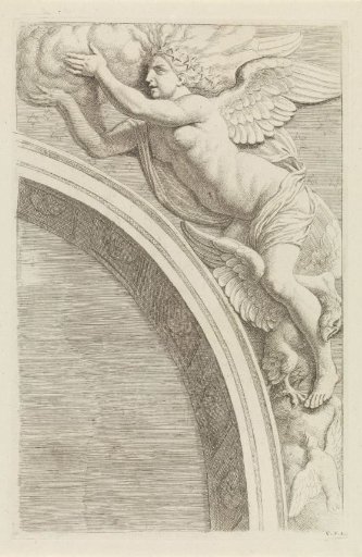 Relief with personification of the element Air above the arch in the Burgerzaal of the Town Hall on the Dam