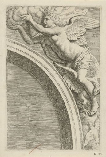 Relief with personification of the element Air above the arch in the Burgerzaal of the Town Hall on the Dam
