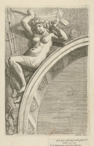 Relief with personification of the element Water above the arch in the Burgerzaal of the Town Hall on the Dam