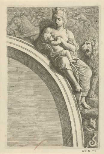 Relief with Cybele as personification of the element Earth above the arch in the Burgerzaal of the Town Hall on the Dam