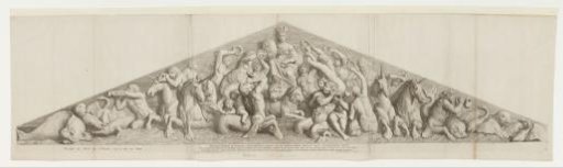 Relief on the pediment of the facade of the Town Hall on the Dam