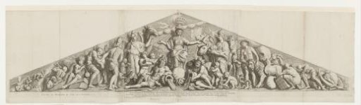 Relief on the tympanum of the rear facade of the Town Hall on the Dam