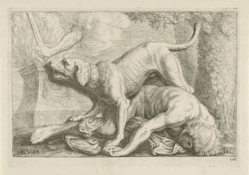 Relief with a dog as allegory of Loyalty above the left door to the Secretarie in the Town Hall on the Dam