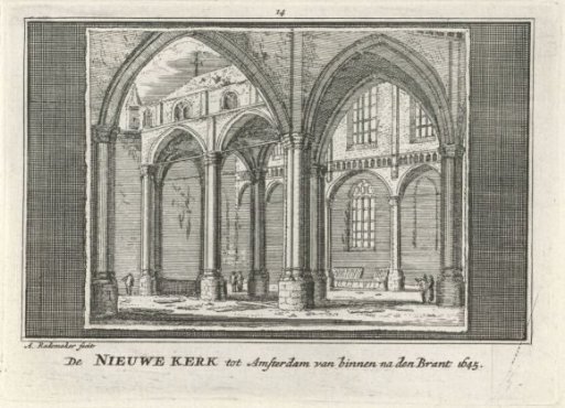 Interior of the Nieuwe Kerk in Amsterdam after the Fire of 1645