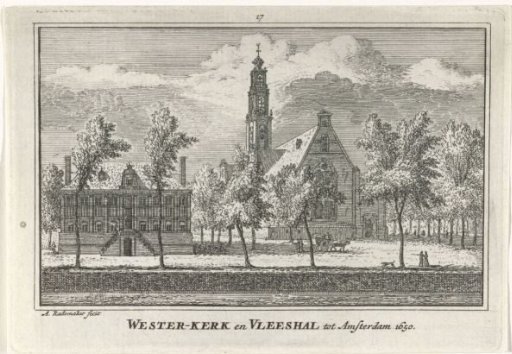 View of the Westerkerk and Westerhal in Amsterdam, 1650
