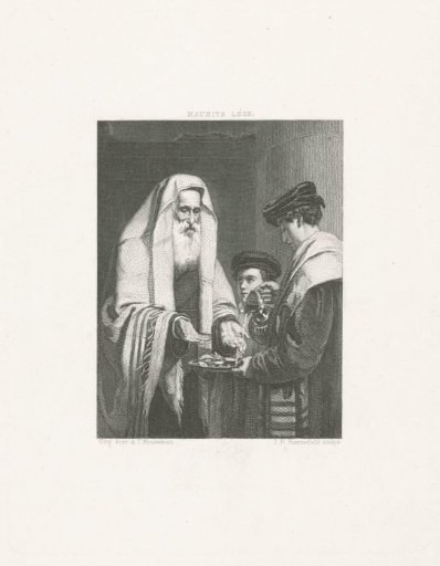 Young Man Pouring Water Over the Hands of an Old Man