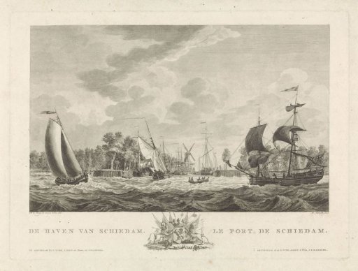 View of the harbour of Schiedam