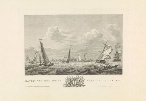View of the harbour of Brielle