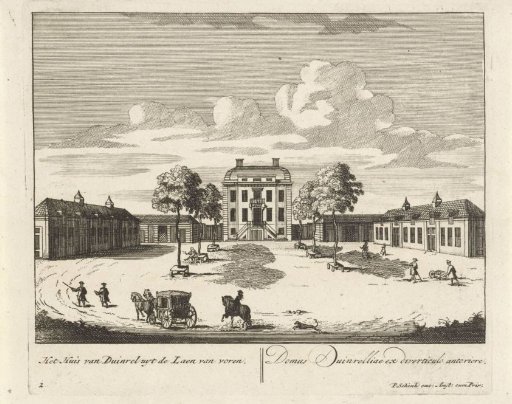 View of the forecourt and house of the estate Duinrell