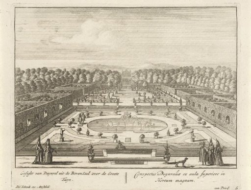 View of the garden of the estate Duinrell