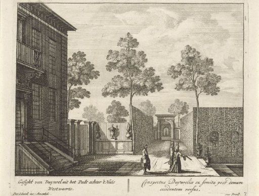 Path with figures at the rear of the estate Duinrell