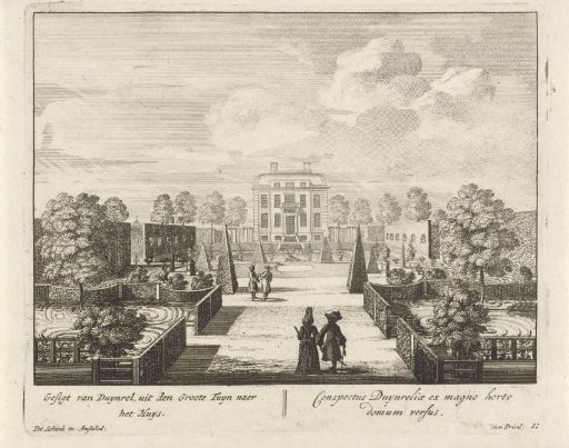 View of the house of the estate Duinrell, seen from the garden