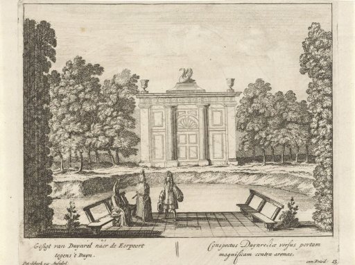 View of the triumphal arch of the estate Duinrell