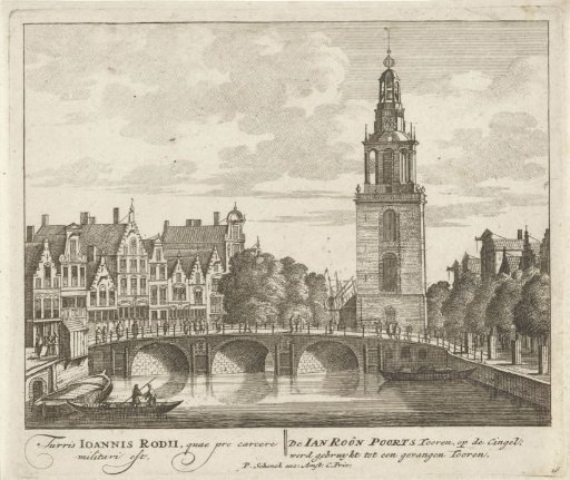 View of the Jan Roodenpoort Tower in Amsterdam