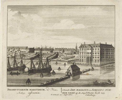 View of the State Naval Magazine (Admiralty Magazine) and the Admiralty Shipyard in Amsterdam
