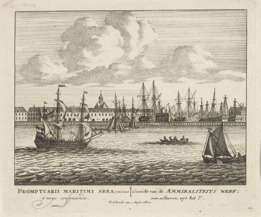 View of the Admiralty Shipyard in Amsterdam