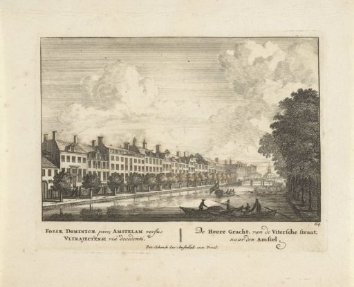 View of the Herengracht in Amsterdam from the Utrechtsestraat