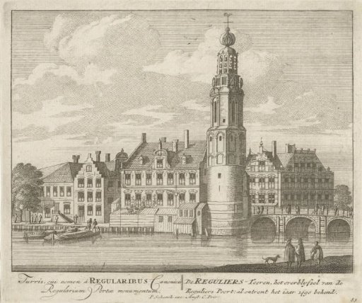 View of the Munttoren in Amsterdam