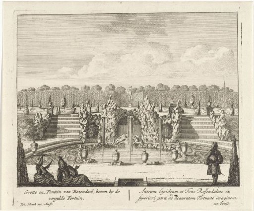 Fountain in the garden of Rosendael Castle