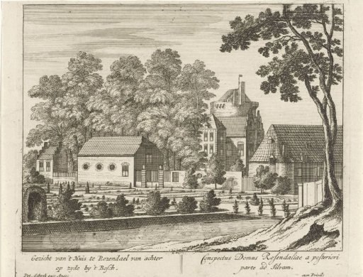 View of Rosendael Castle from the forest
