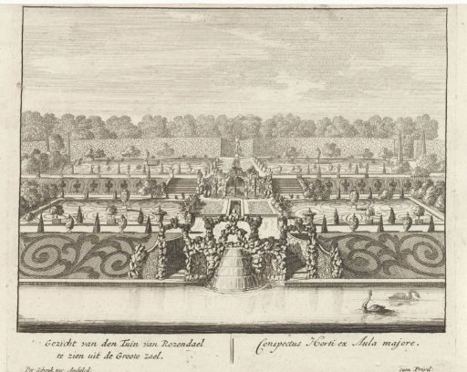 Garden of Rosendael Castle, seen from the great hall