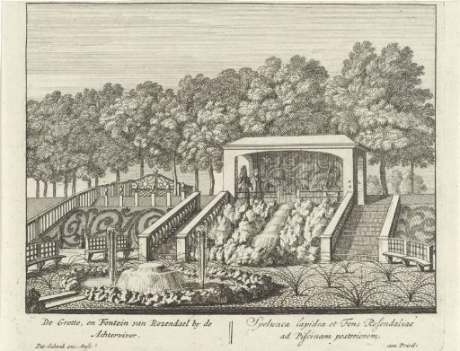 Grotto and fountain at Rosendael Castle