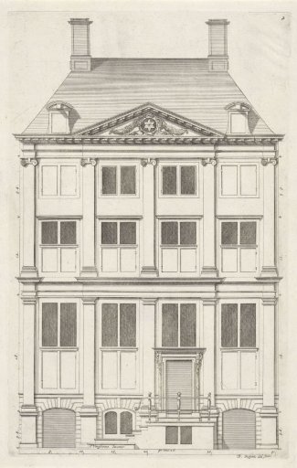 Facade of the House De Star or De Ster at Amsterdam
