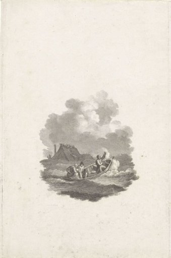 Figures in a Boat During a Flood