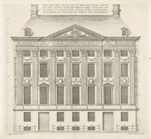 Front View of the Trippenhuis in Amsterdam