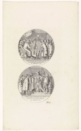 Two Medals with Historical Representations