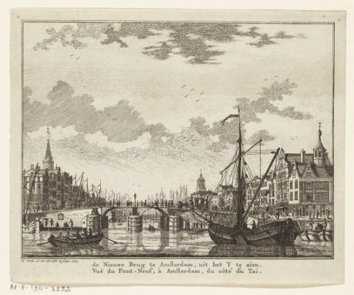 View of the New Bridge in Amsterdam