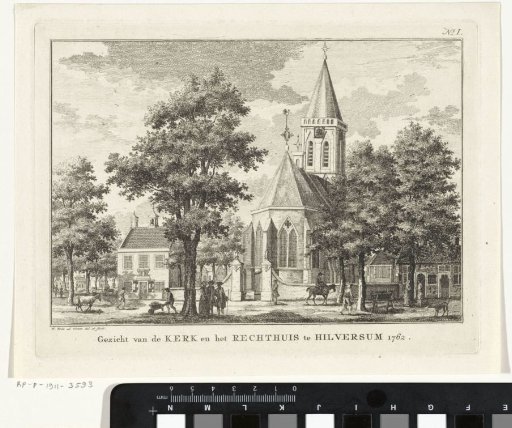 Church and Court House in Hilversum in 1762 (before the Fire of 1766)