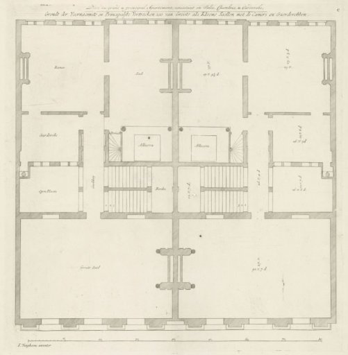 Plan of the Ground Floor of the Trippenhuis in Amsterdam